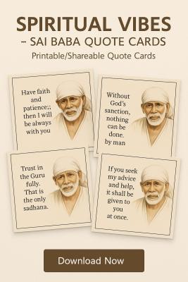 Spiritual Vibes – Sai Baba Quote Cards